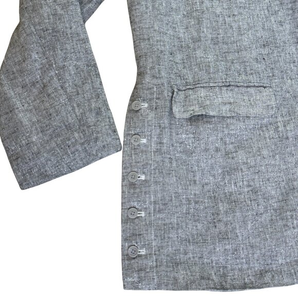 Metallic Silver Blazer + Side Button Accents (XL) A New Day - Picture 4 of 11